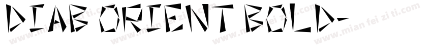 Diab Orient Bold字体转换